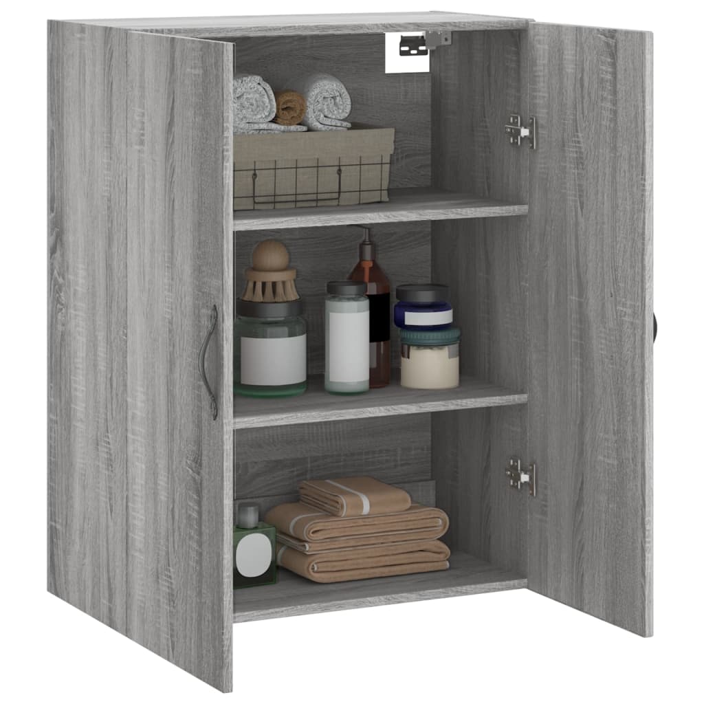 Mobile a Parete Grigio Sonoma 69,5x34x90 cm Legno Multistrato - homemem39