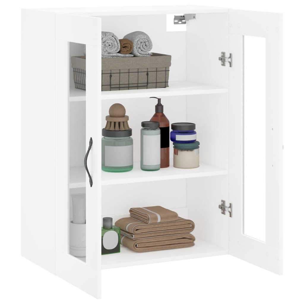 Mobile a Parete Bianco 69,5x34,90 cm in Legno Multistrato - homemem39