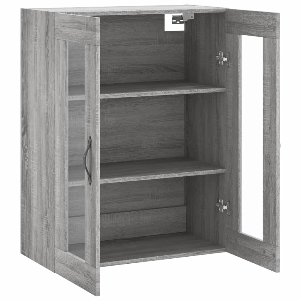 Mobile a Parete Grigio Sonoma 69,5x34x90 cm Legno Multistrato - homemem39