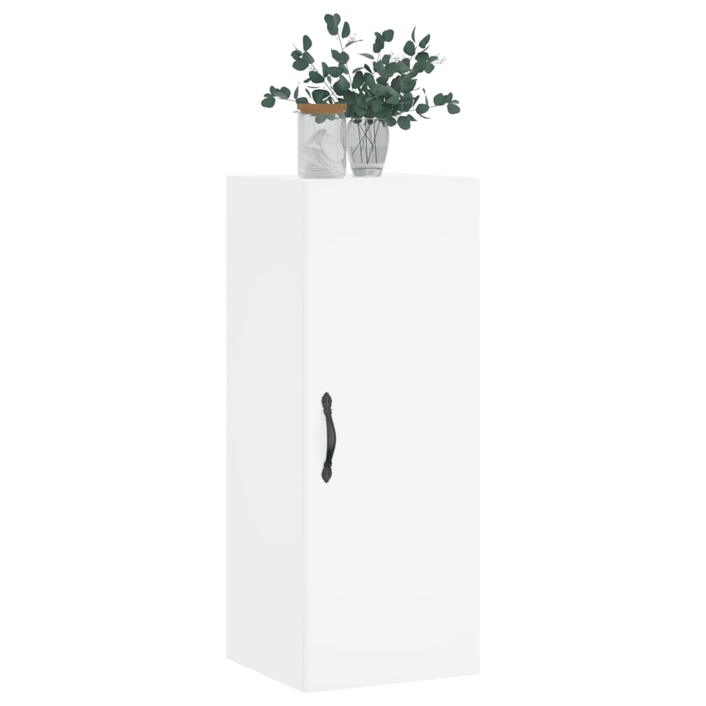 Mobile a Parete Bianco 34,5x34x90 cm in Legno Multistrato - homemem39
