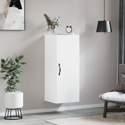 Mobile a Parete Bianco 34,5x34x90 cm in Legno Multistrato - homemem39