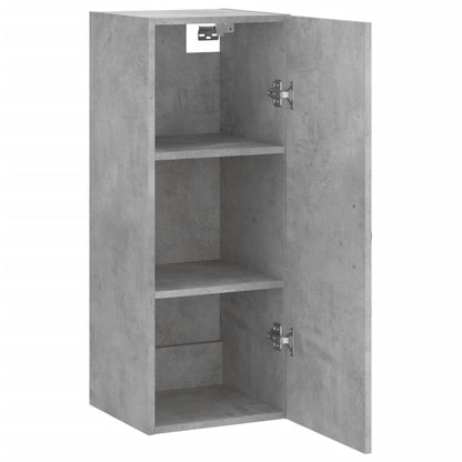 Mobile a Parete Grigio Cemento 34,5x34x90 cm Legno Multistrato - homemem39