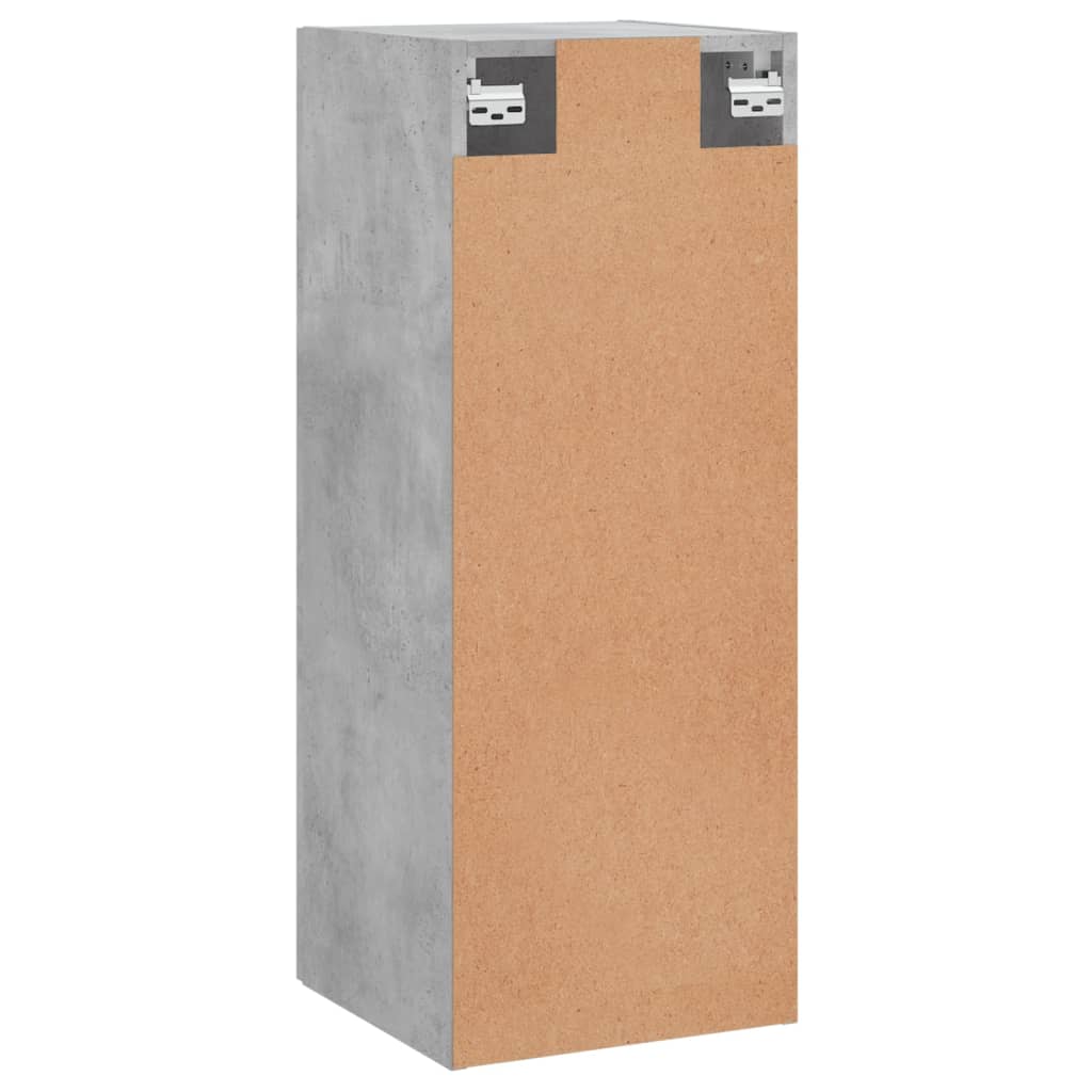 Mobile a Parete Grigio Cemento 34,5x34x90 cm Legno Multistrato - homemem39