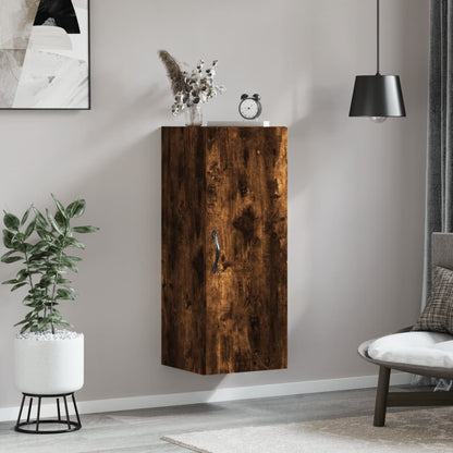 Mobile a Parete Rovere Fumo 34,5x34x90 cm in Legno Multistrato - homemem39