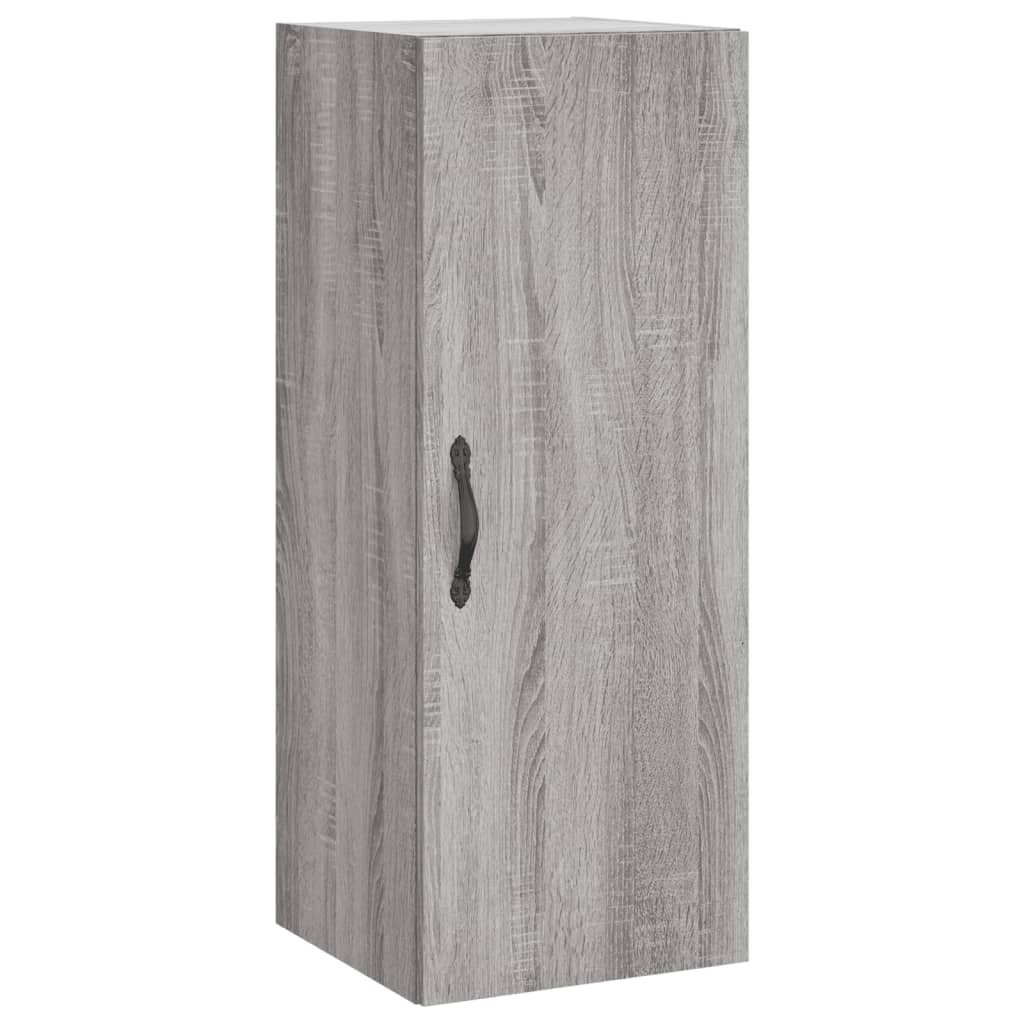 Mobile a Parete Grigio Sonoma 34,5x34x90 cm Legno Multistrato - homemem39