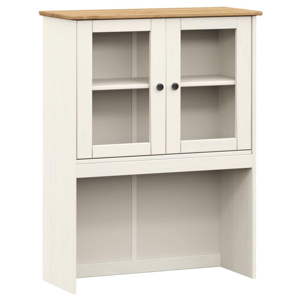 Credenza VIGO Bianca 80x40x176 cm in Legno Massello di Pino