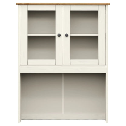 Credenza VIGO Bianca 80x40x176 cm in Legno Massello di Pino