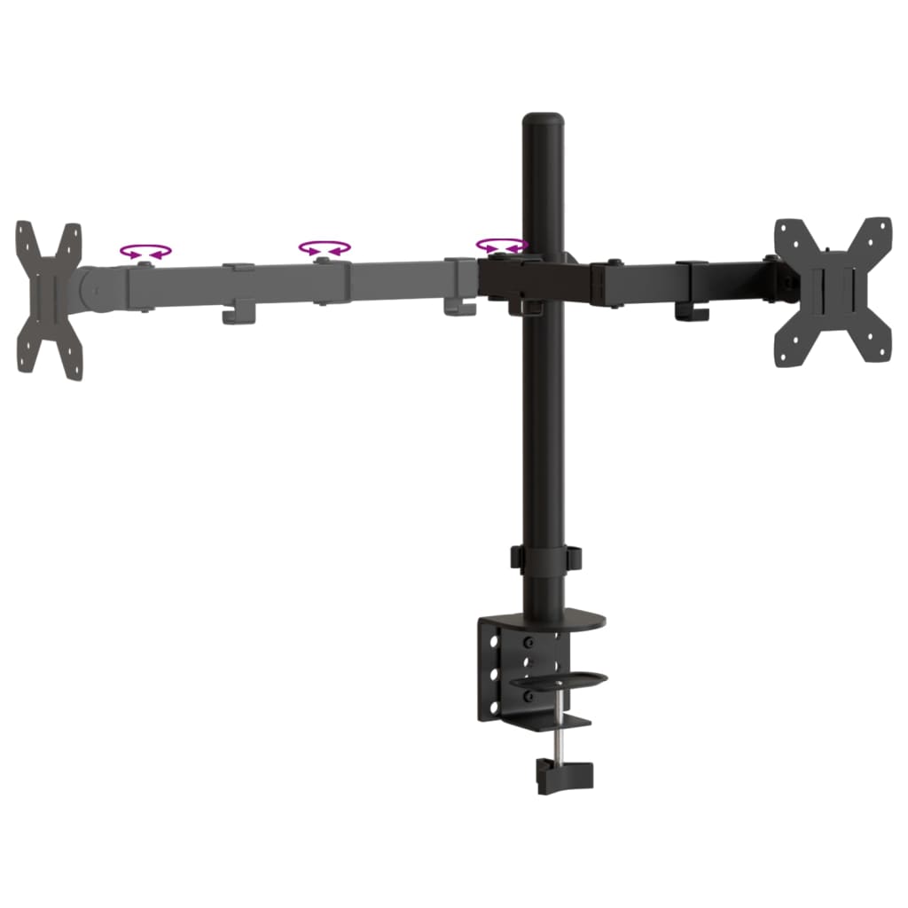 Supporto per Monitor in Acciaio Nero VESA 75/100 mm