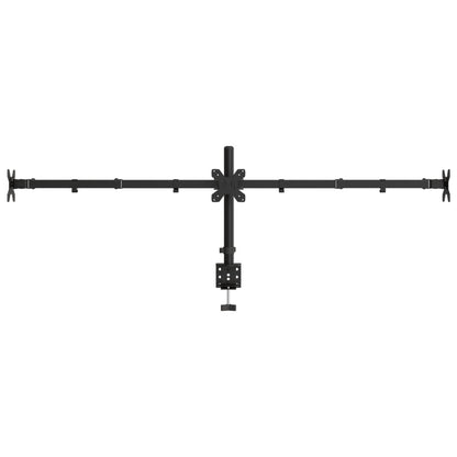 Supporto per Monitor Triplo in Acciaio Nero VESA 75/100 mm