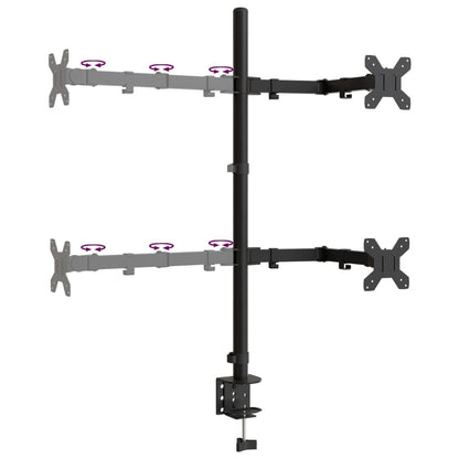 Supporto per Monitor in Acciaio Nero VESA 75/100 mm