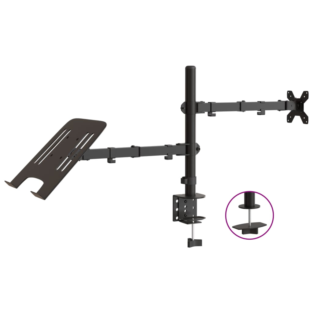 Supporto per Monitor in Acciaio Nero VESA 75/100 mm | homemem39