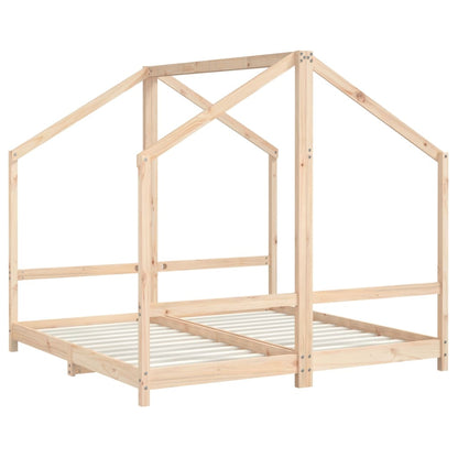 Giroletto per Bambini 2x(80x160) cm in Legno Massello di Pino | homemem39