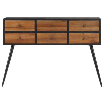 Tavolo Consolle con Cassetti 116x30x76cm Teak Massello Recupero - homemem39