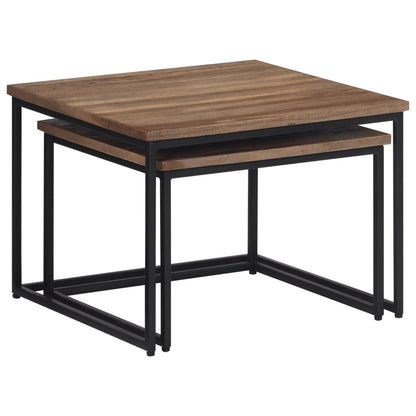 Tavolini a Incastro 2 pz in Legno Massello di Teak | homemem39