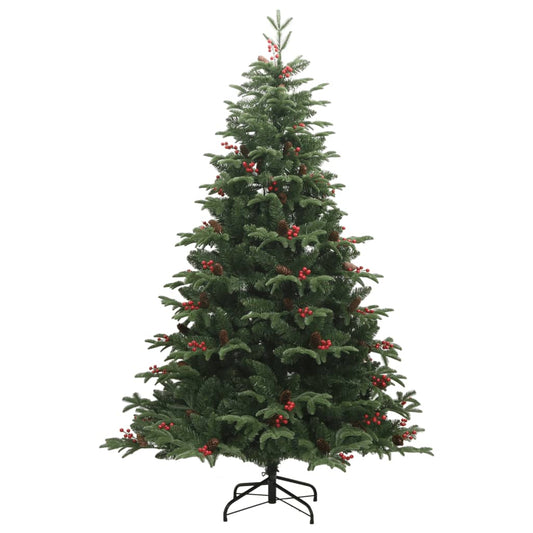 Albero Natale Artificiale Incernierato con Pigne e Bacche 240cm