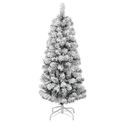 Albero Natale Artificiale Incernierato con Neve Fioccata 150 cm