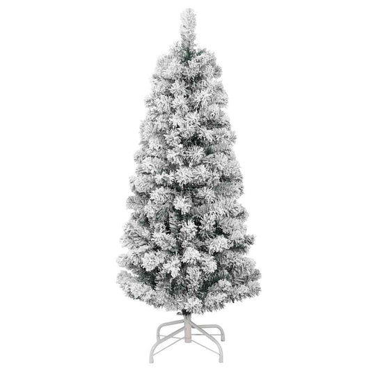 Albero Natale Artificiale Incernierato con Neve Fioccata 150 cm