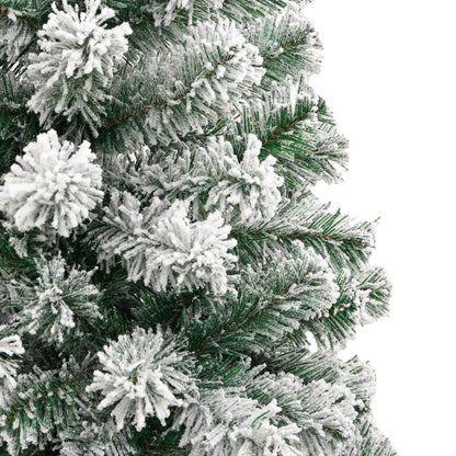 Albero Natale Artificiale Incernierato con Neve Fioccata 180 cm