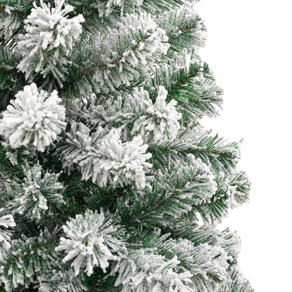 Albero Natale Artificiale Incernierato con Neve Fioccata 210 cm