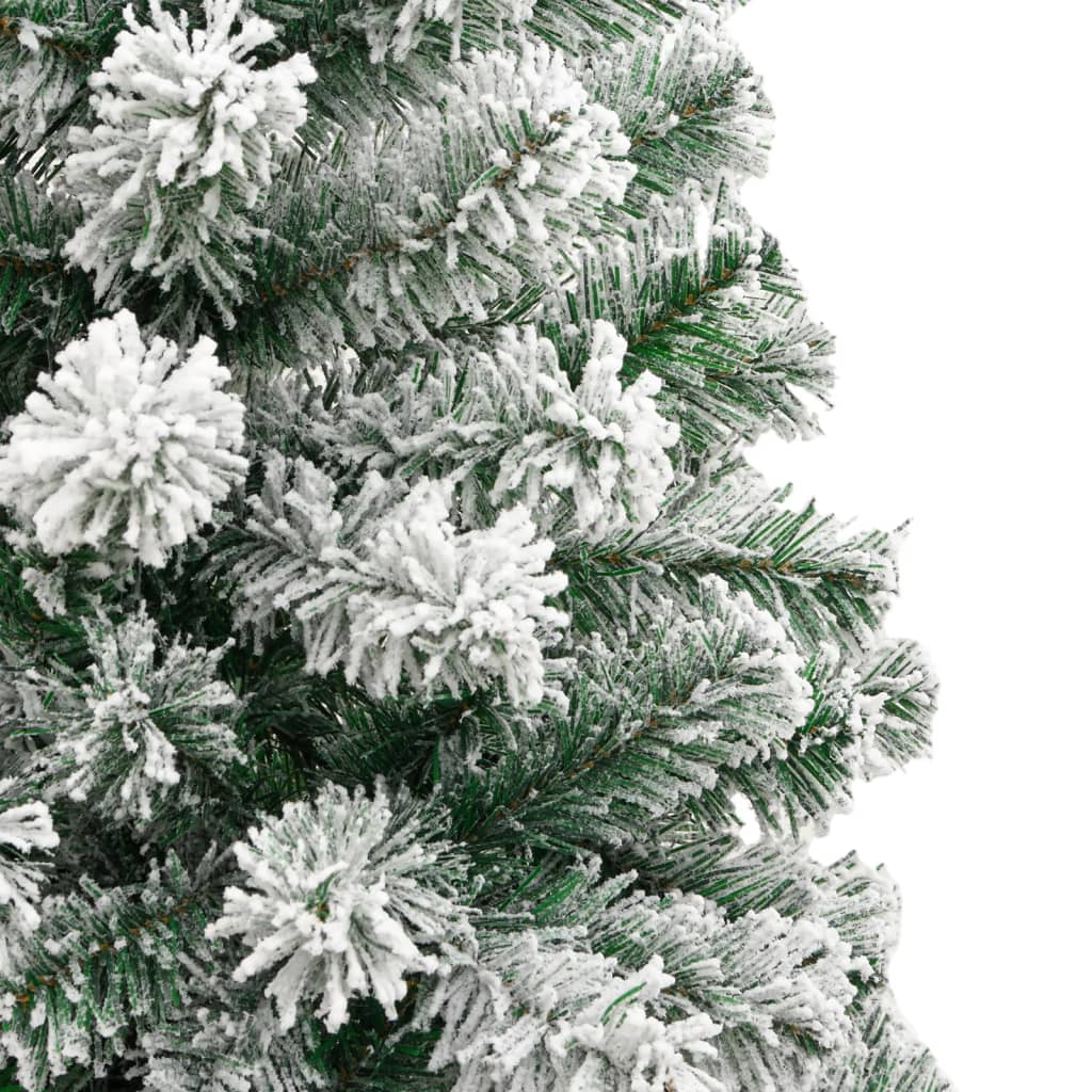 Albero Natale Artificiale Incernierato con Neve Fioccata 240 cm