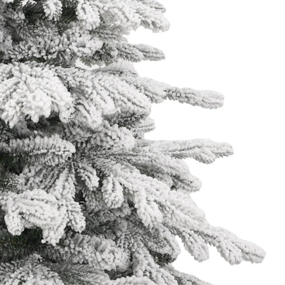 Albero Natale Artificiale Incernierato con Neve Fioccata 240 cm
