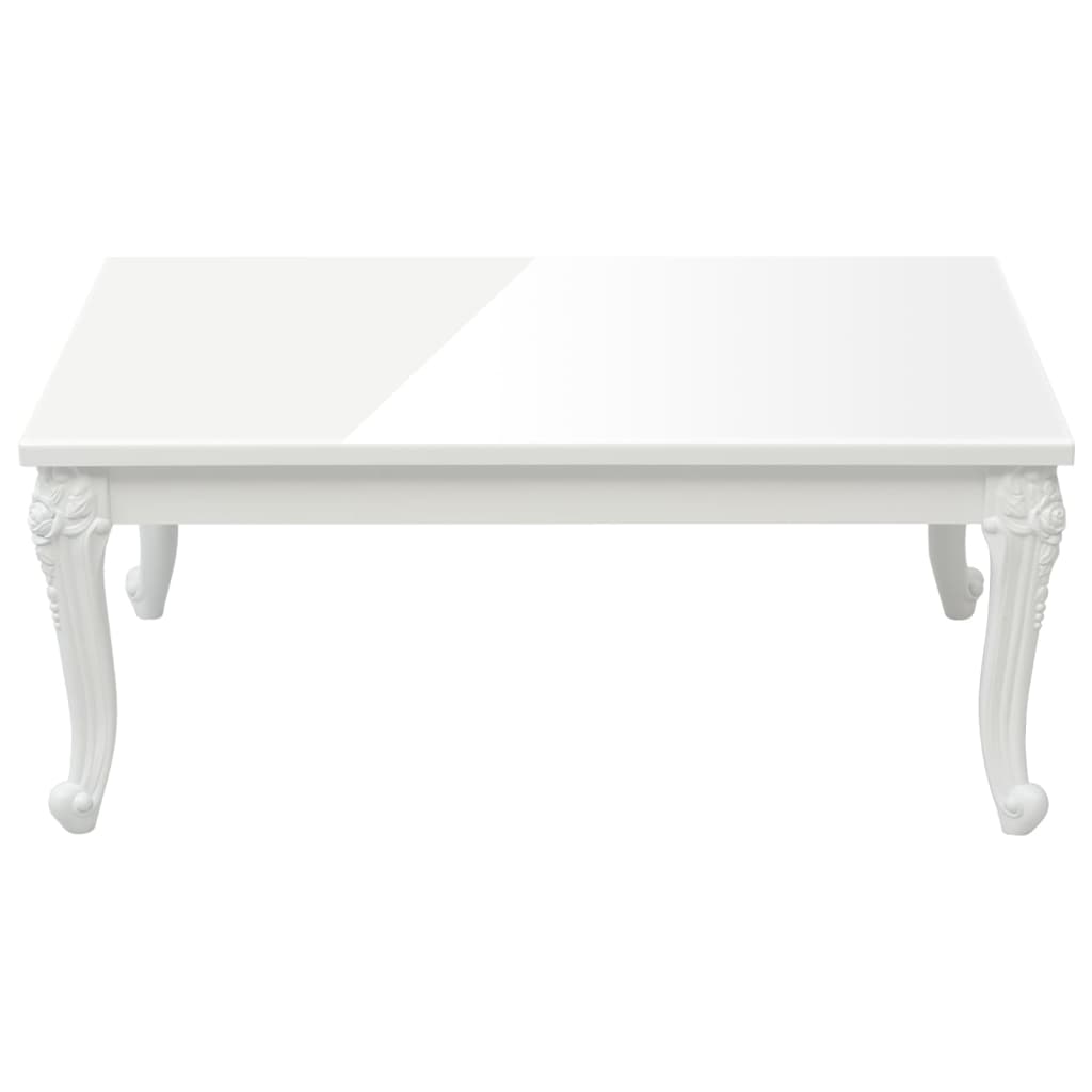 Tavolino da Salotto Bianco Lucido 100x50x42cm Legno Multistrato | homemem39