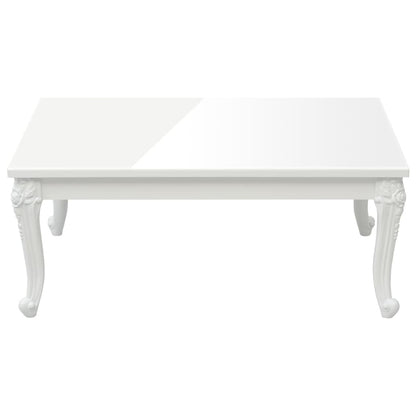 Tavolino da Salotto Bianco Lucido 100x50x42cm Legno Multistrato | homemem39