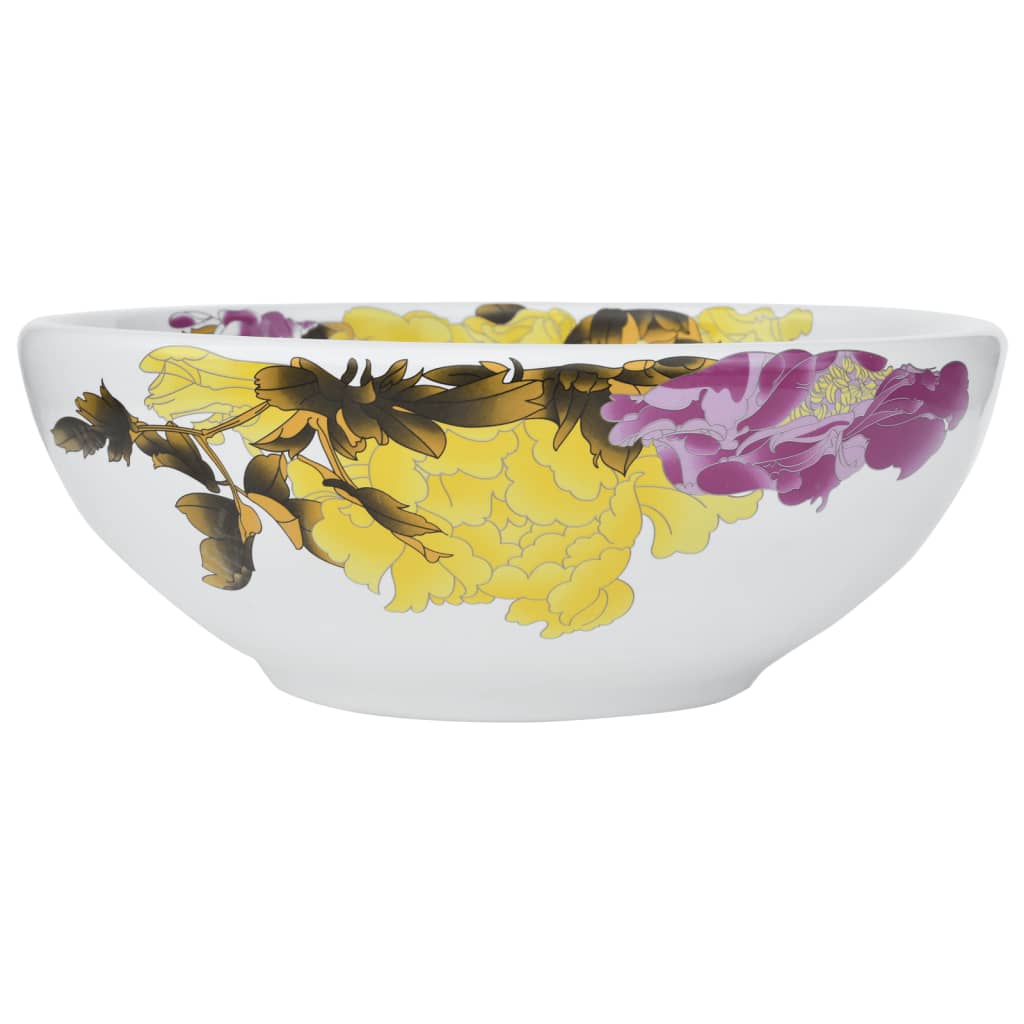 Lavabo da Appoggio Multicolore Rotondo Φ41x14 cm Ceramica