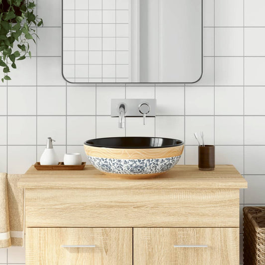 Lavabo da Appoggio Multicolore Rotondo Φ41x14 cm Ceramica