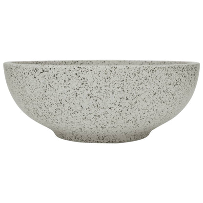 Lavabo da Appoggio Grigio Rotondo Φ41x14 cm Ceramica - homemem39