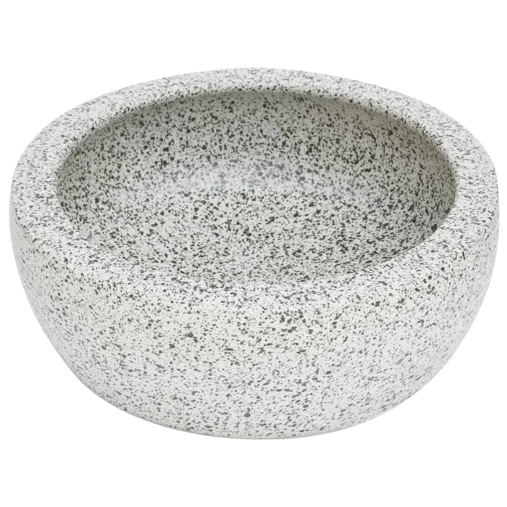 Lavabo da Appoggio Grigio Rotondo Φ41x14 cm Ceramica - homemem39