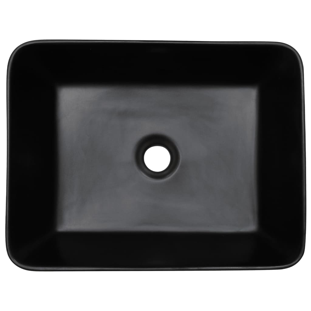 Lavabo Appoggio Nero e Blu Rettangolare 46x35,5x13 cm Ceramica | homemem39