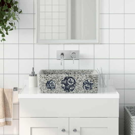 Lavabo Appoggio Multicolore Rettangolare 46x35,5x13 cm Ceramica - homemem39