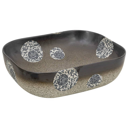 Lavabo Appoggio Multicolore Rettangolare 48x37,5x13,5 Ceramica - homemem39