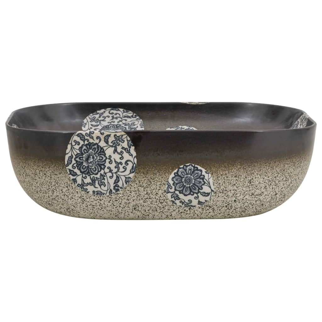 Lavabo Appoggio Multicolore Rettangolare 48x37,5x13,5 Ceramica - homemem39