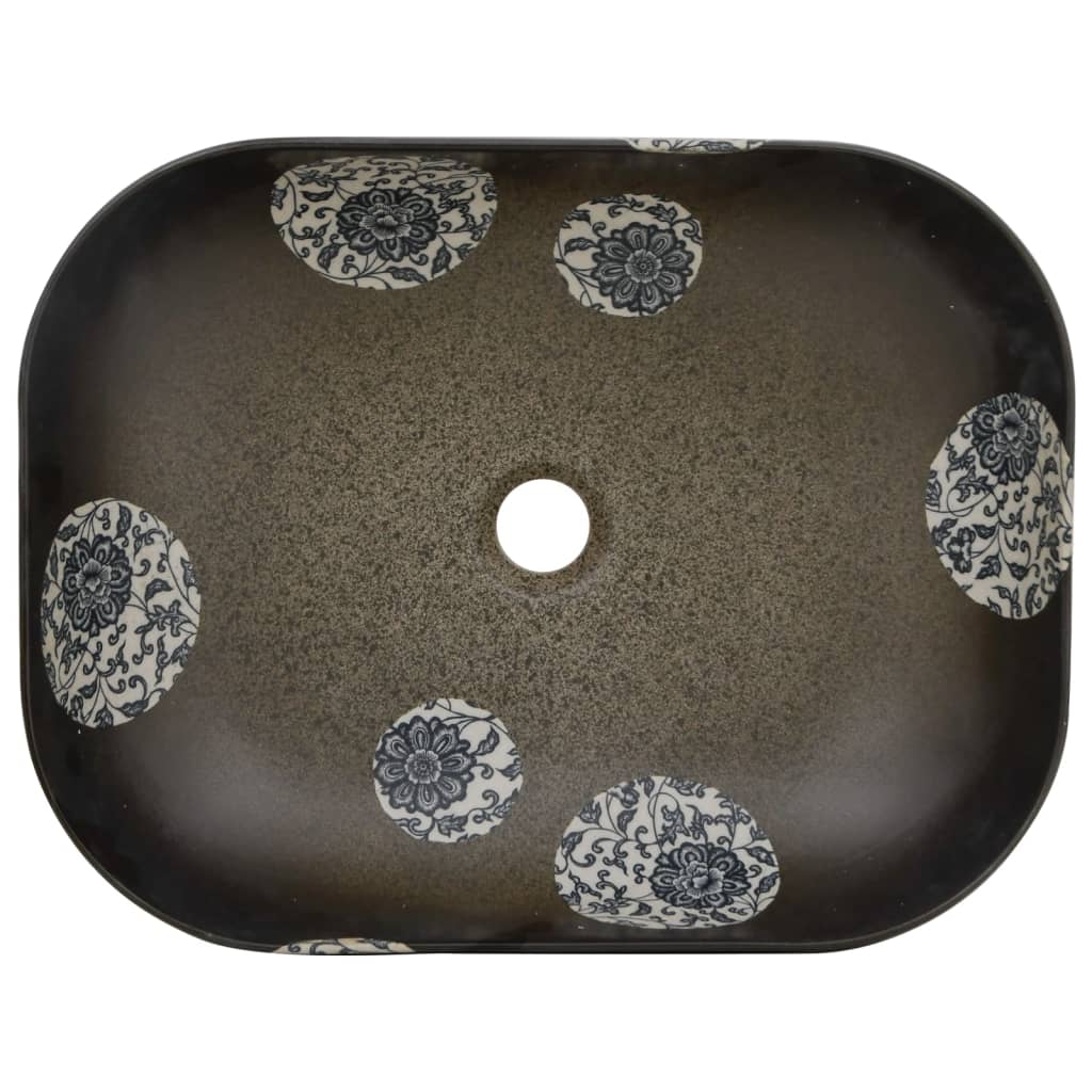 Lavabo Appoggio Multicolore Rettangolare 48x37,5x13,5 Ceramica - homemem39
