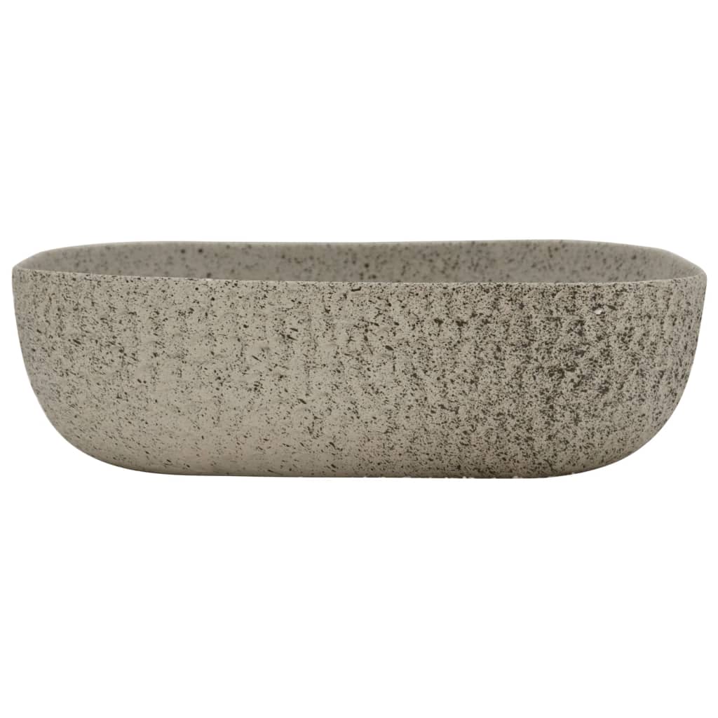 Lavabo da Appoggio Grigio Rettangolare 48x37,5x13,5 cm Ceramica - homemem39