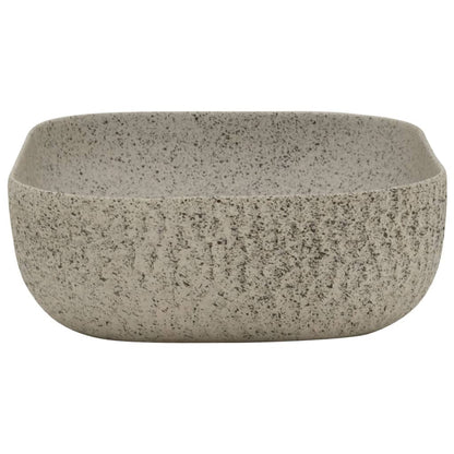 Lavabo da Appoggio Grigio Rettangolare 48x37,5x13,5 cm Ceramica - homemem39