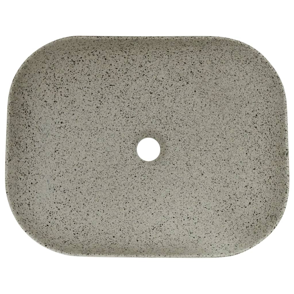Lavabo da Appoggio Grigio Rettangolare 48x37,5x13,5 cm Ceramica - homemem39