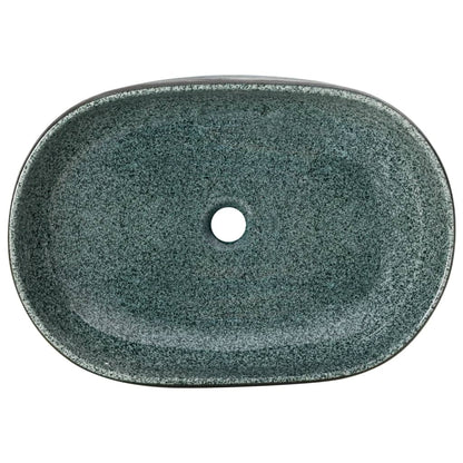 Lavabo da Appoggio Turchese Ovale 59x40x14 cm Ceramica