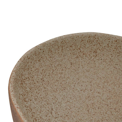 Lavabo da Appoggio Sabbia e Marrone Ovale 59x40x14 cm Ceramica