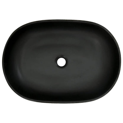 Lavabo da Appoggio Nero e Blu Ovale 59x40x14 cm Ceramica - homemem39