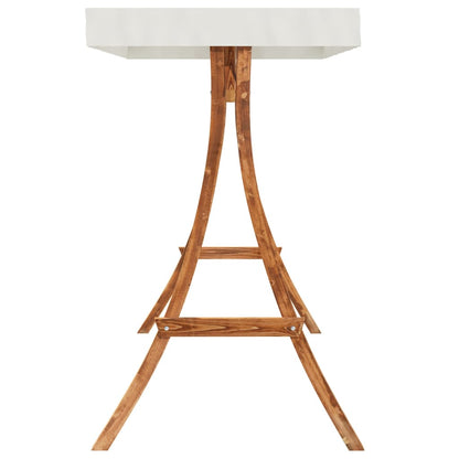 Letto a Dondolo con Tetto Massello di Abete Finitura in Teak - homemem39