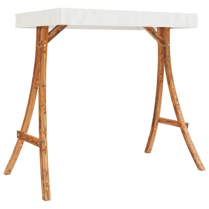 Letto a Dondolo con Tetto Massello di Abete Finitura in Teak - homemem39