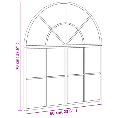 Specchio da Parete Nero 60x70 cm Arco in Ferro | homemem39
