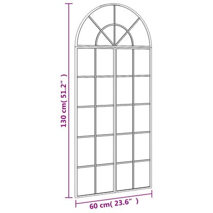 Specchio da Parete Nero 60x130 cm Arco in Ferro | homemem39