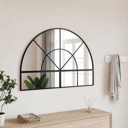 Specchio da Parete Nero 100x70 cm Arco in Ferro | homemem39