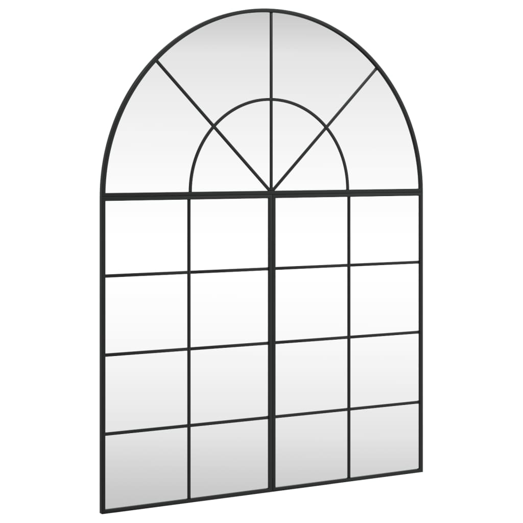 Specchio da Parete Nero 100x130 cm Arco in Ferro | homemem39