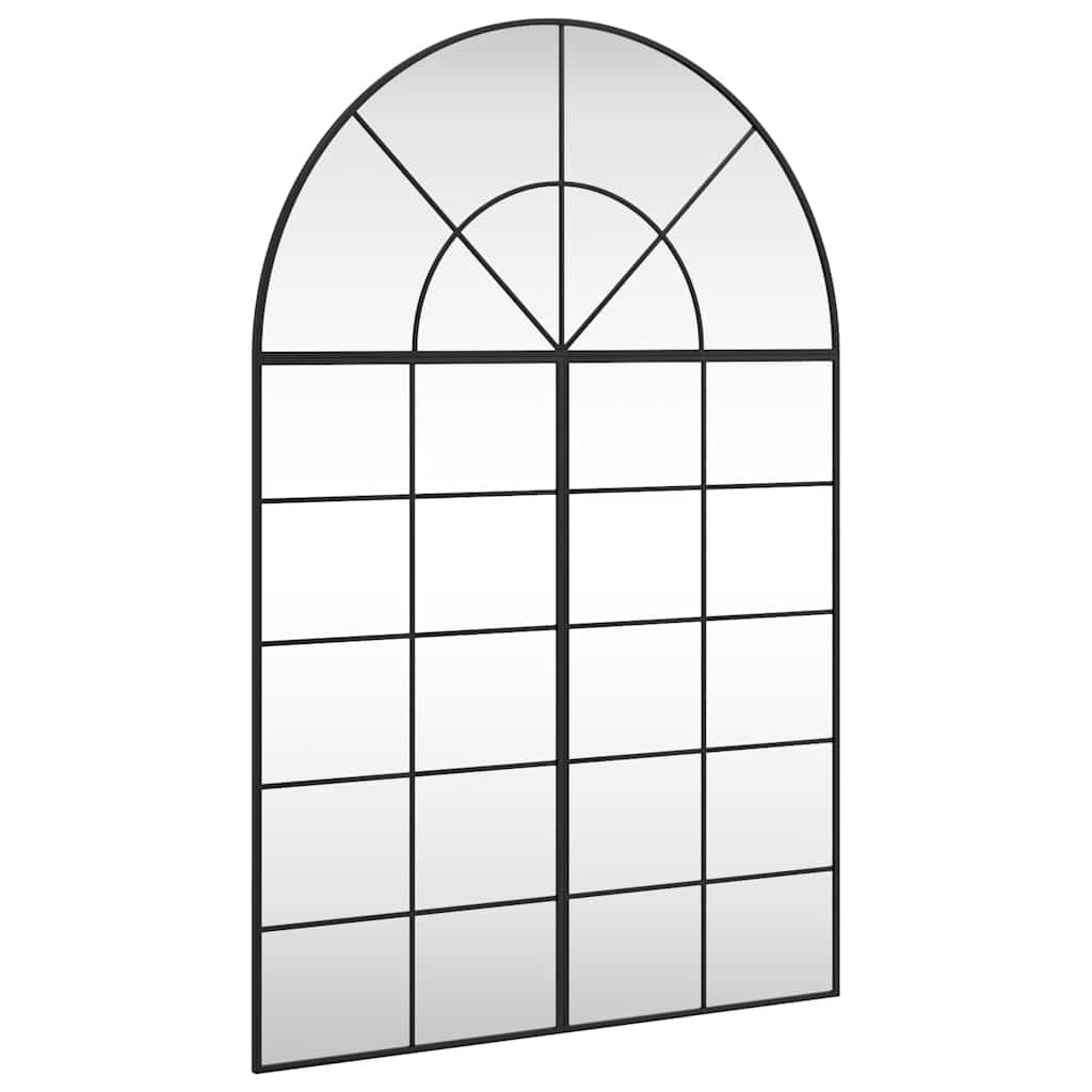 Specchio da Parete Nero 100x150 cm Arco in Ferro | homemem39