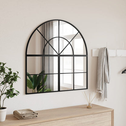Specchio da Parete Nero 80x80 cm Arco in Ferro | homemem39